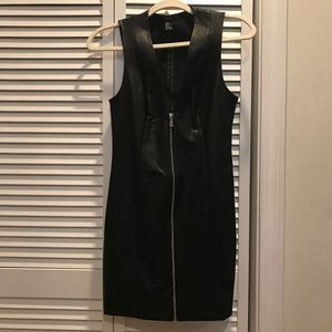 On Trend Vegan Leather Dress